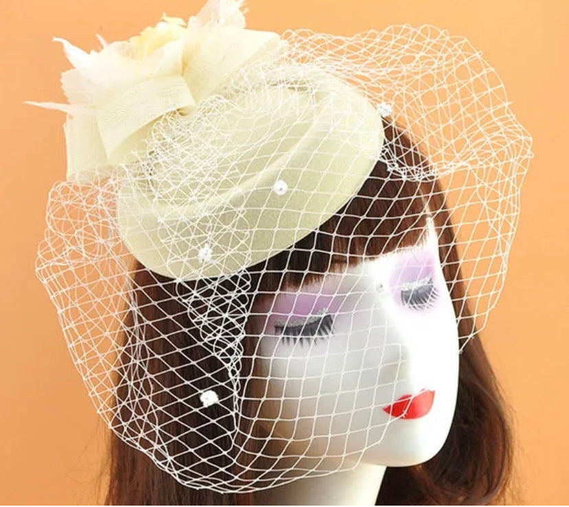 Women fascinator hats.